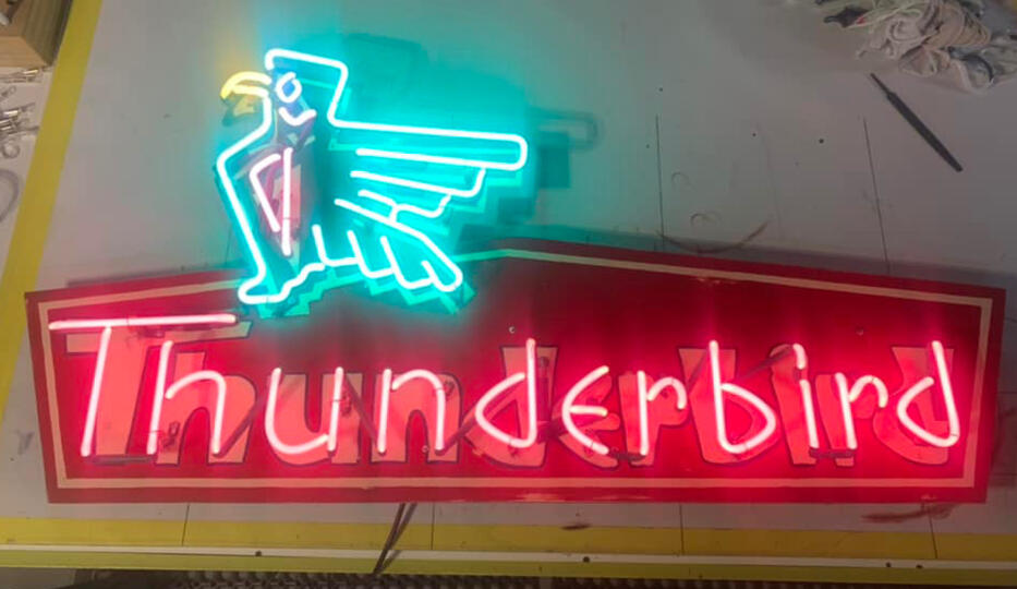 Thunderbird Sign Restoration